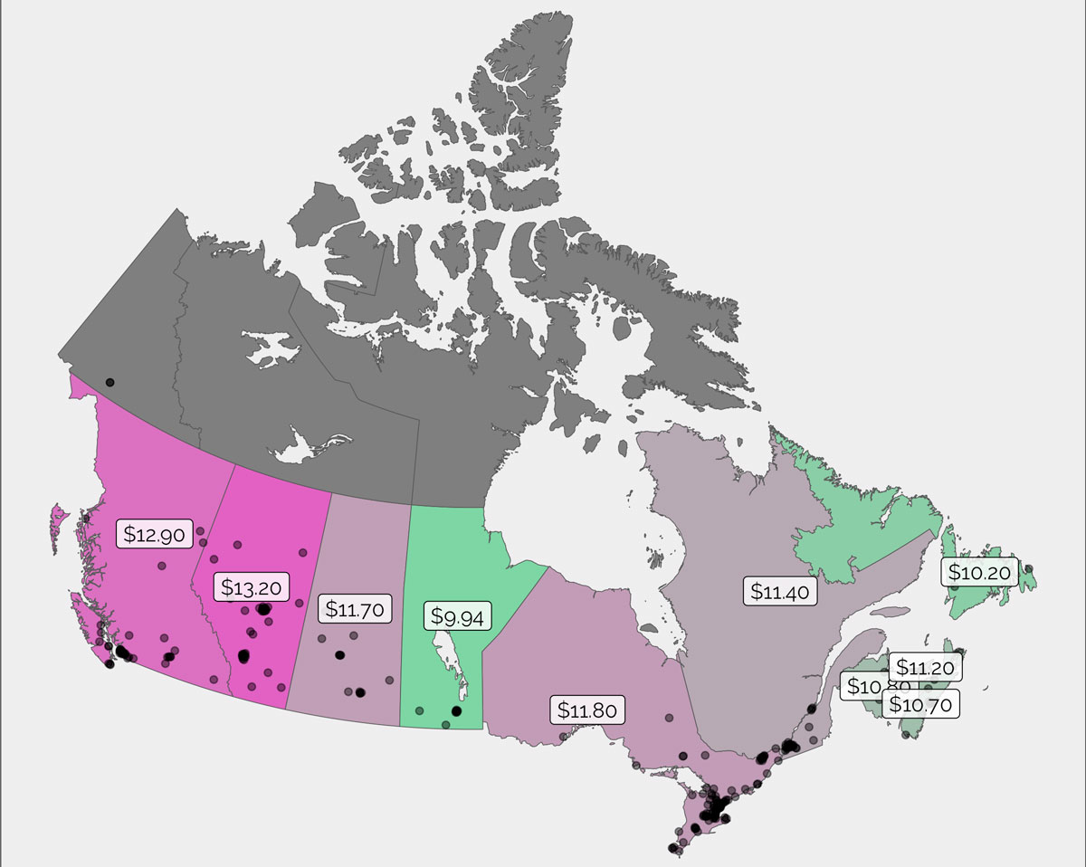 canada map theatres