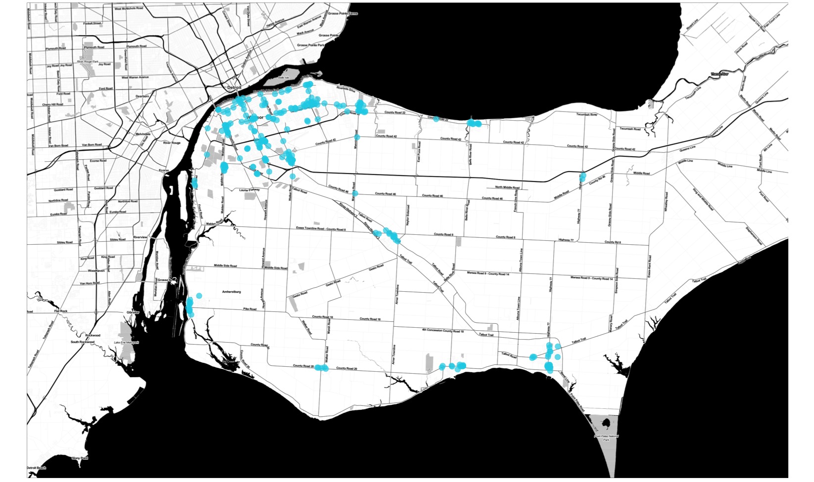 windsor essex map