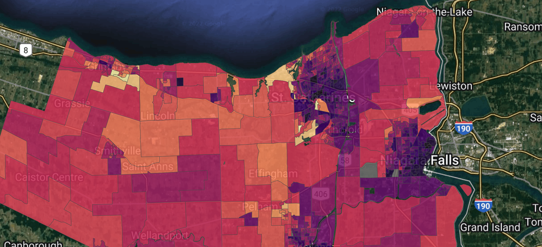 income map niagara